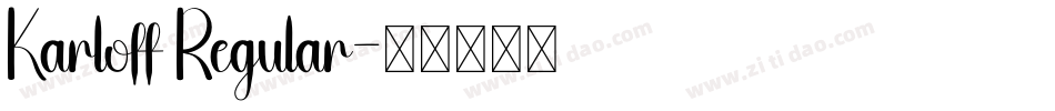 Karloff Regular字体转换